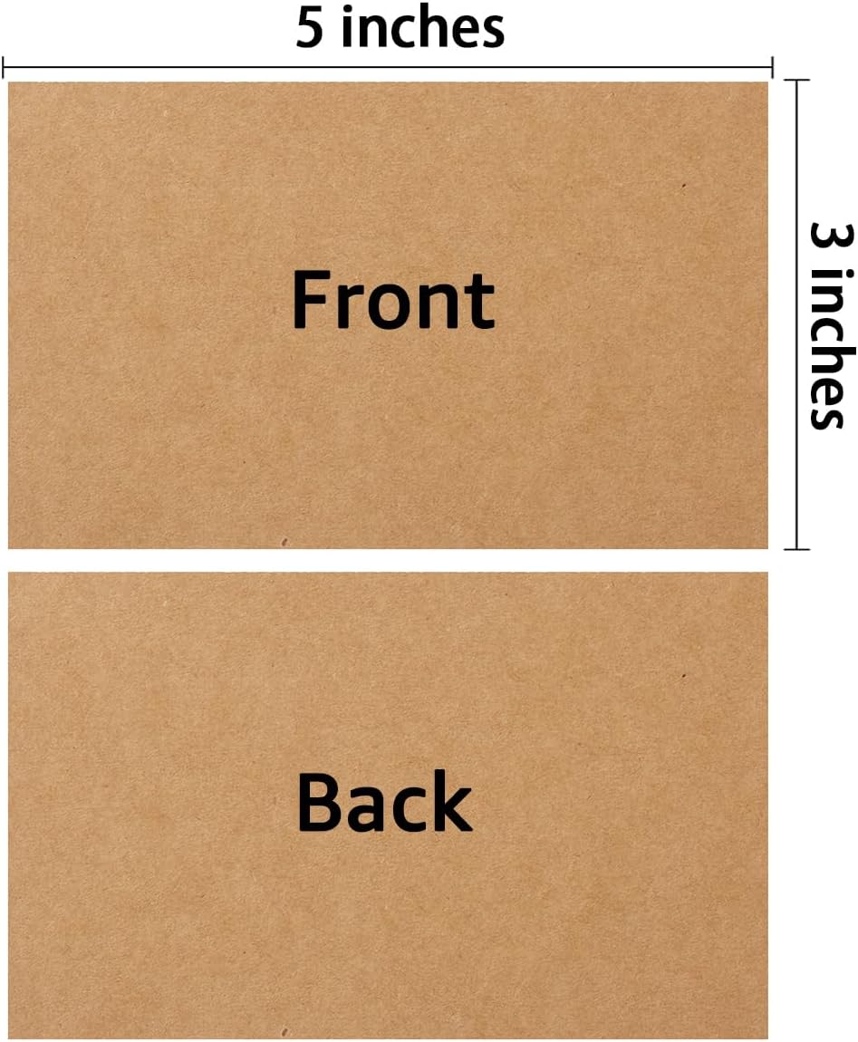 50 Sheets Blank Cardstock Paper 250 GSM Thick Heavy Cards Stock for DIY Art Projects, Card Making, Postcards, Greeting Cards, Birthday Party, Wedding Invitation (Brown, 3x5 inches)