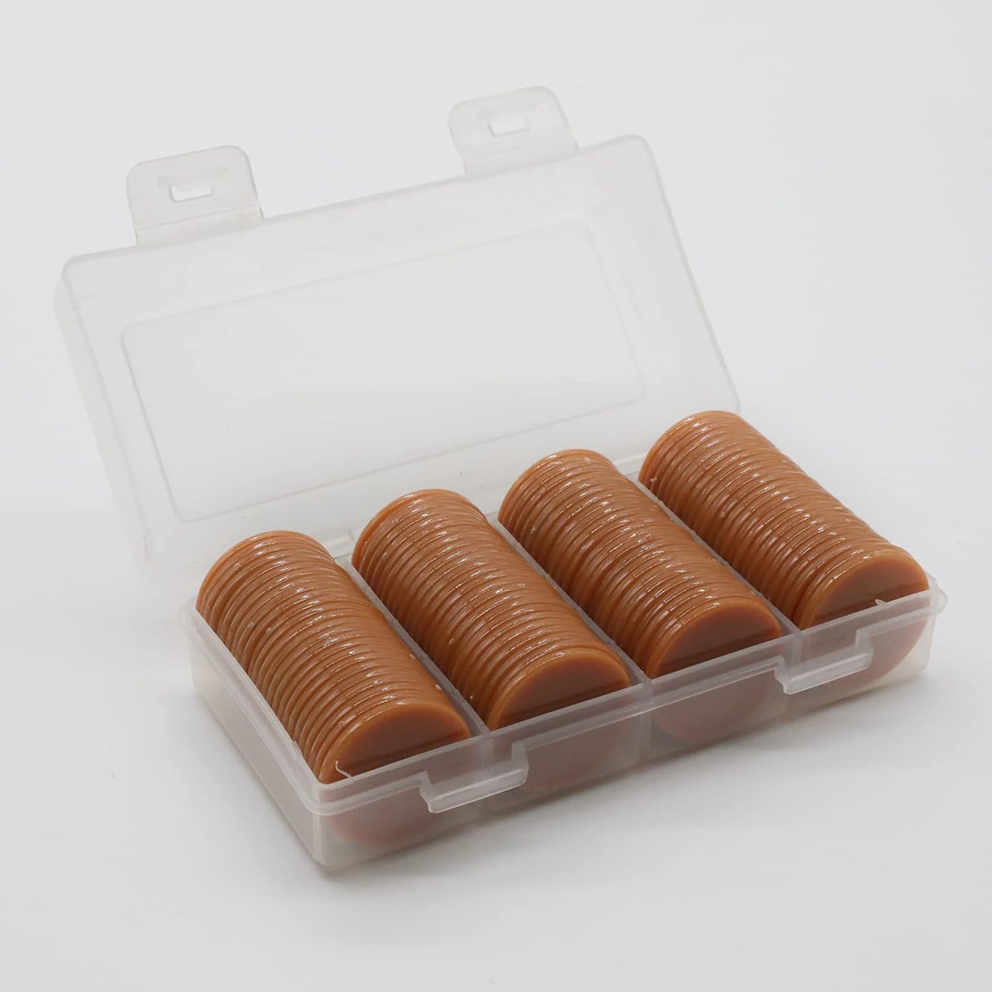 Set of 100 Opaque Plastic Learning Counters Mini Poker Chips Game Tokens with Storage Box (Chocolate, 1 Inch)