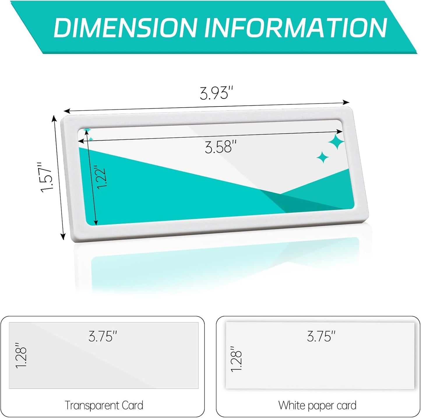 20Pcs Magnetic Plastic Label Holder White 1.5x4 inch for Supermarket Store Price Tag Metal Shelf File Storage Cabinet Drawer Label Tag Resuable with 8 Color Chalk Makers, 20Pcs White Paper