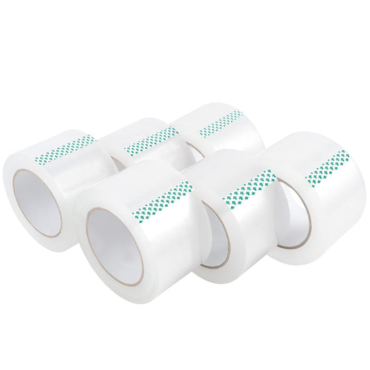 Lichamp Heavy Duty Packing Tape 6 Rolls, Wide Packaging, 3 in. x 90 Yd., 3 Mil Thick, Clear, Commercial Grade Carton Packaging Tape Refills, Shipping, Mailing, Moving Supplies & Storage