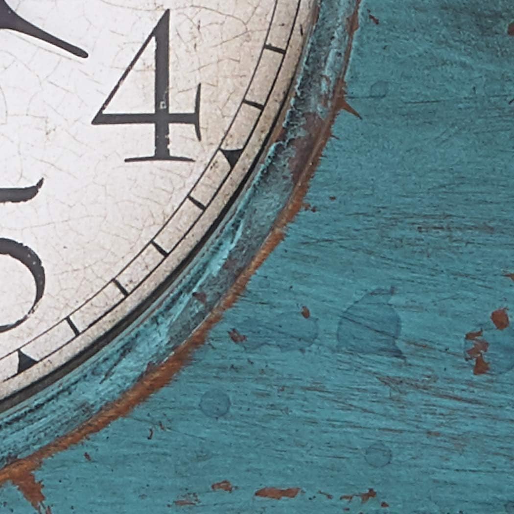 Howard Miller Tamson Mantel Clock, Blue Finish Vintage Wooden Design Round Top Molding, White Analog Dial Quartz Movement Perfect for Home Decor, Office & Living Room, Battery Operated