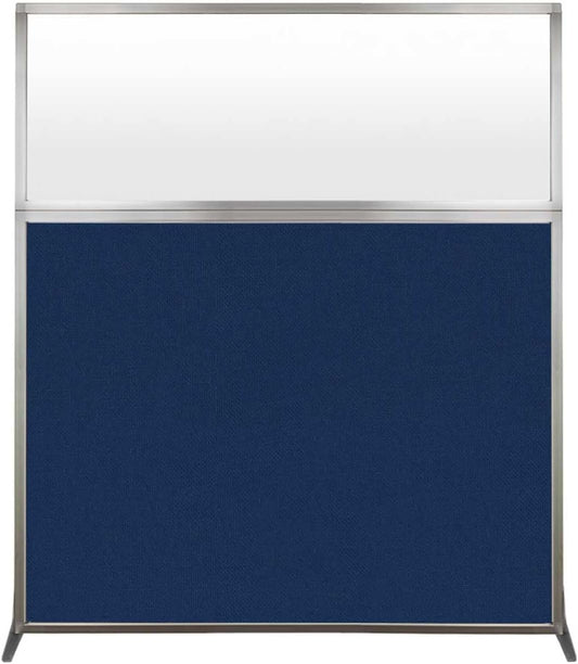 Versare Hush Screen Portable Room Divider | Workstation Wall Divider | Freestanding Privacy Hush Panels | Frosted Windows | Fabric Office Divider Screen | Great for Room Separation