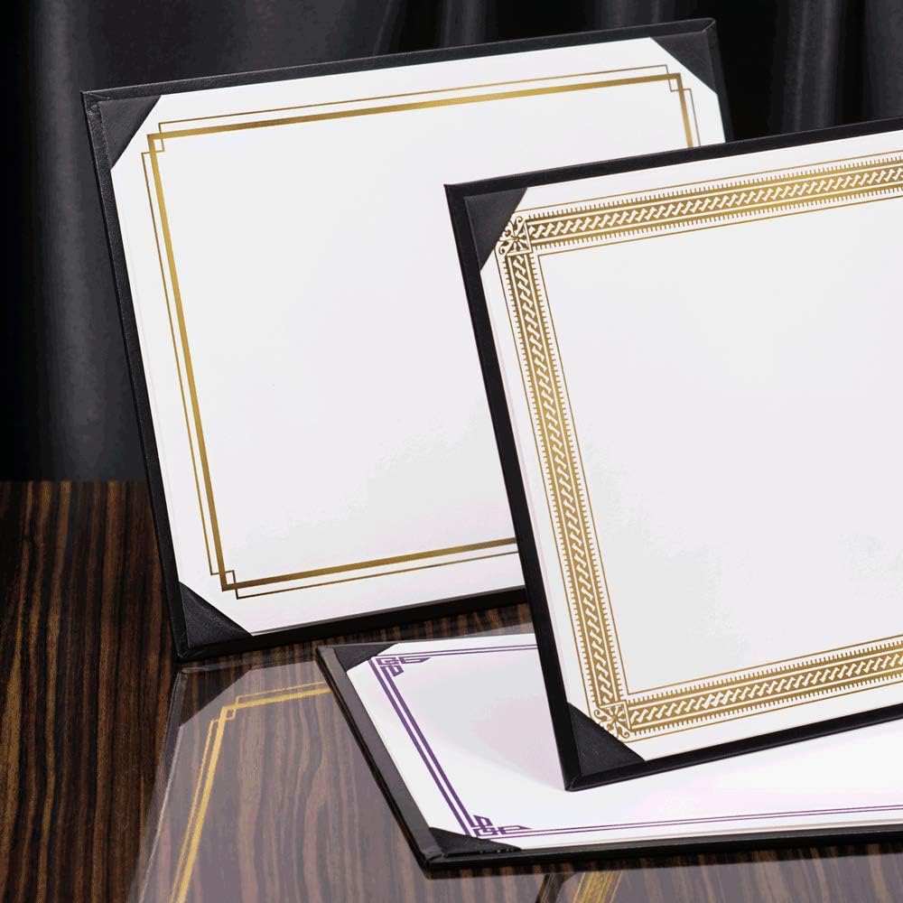 PaperDirect Foil Elegance Speciality Certificates - 50 Sheets of 38lb White Paper, 8½" x 11", Double Gold Foil Border, Perfect for Awards, Students, Employees, Volunteers, Course Completion, Diplomas