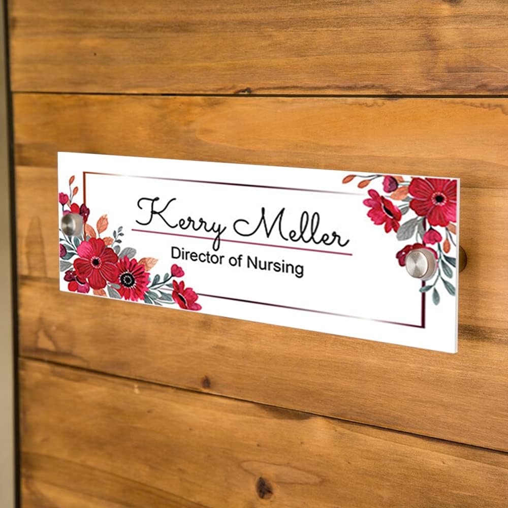 Wall Sign Name Plate - 8x2" Office Sign, Executive CEO Signs, New Job Office Decor, Graduation or Promotion Gift, Holiday Gift, Name Plates For Doors Personalized, Customize Name Plate For Door/4