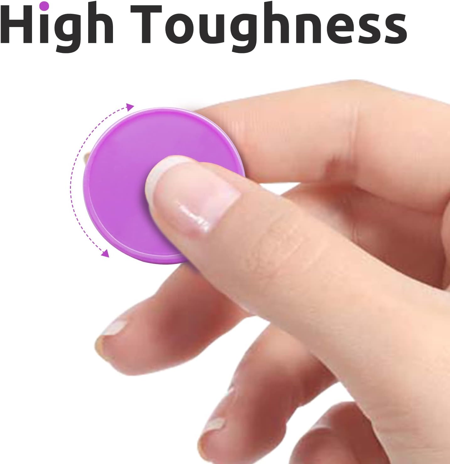 Set of 100 Opaque Plastic Learning Counters Mini Poker Chips Game Tokens with Storage Box (Black+White+Blue+Purple, 1 Inch)