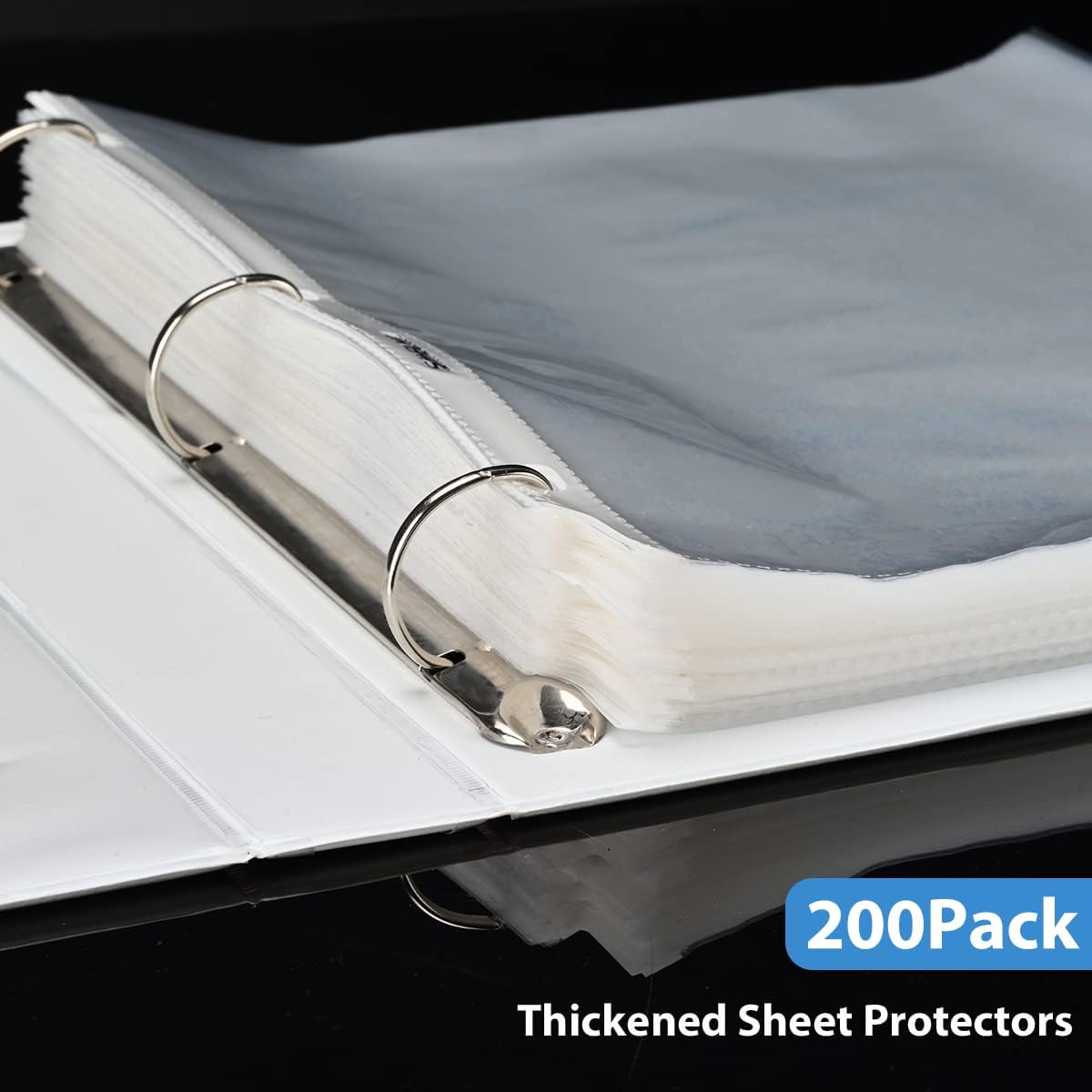 Sheet Protectors 200 Page,Page Protector 8.5" x 11" ，Upgraded Clear Plastic Page Protectors,for 3 Ring Binder, Top Loading Paper Protector with Reinforced Holes,Holds Multiple Sheets，Letter Size
