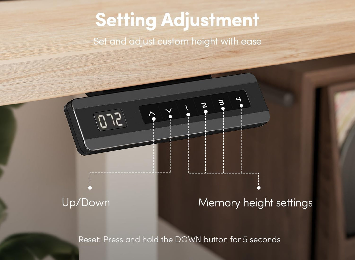 FEZIBO 63 x 28 Inch Deeper Height Adjustable Electric Standing Desk with Double Drawers, Sit Stand Up, Home Office Computer Desk with 4 Height-Adjustable Feets & 2 Hooks, White Frame/Maple Top