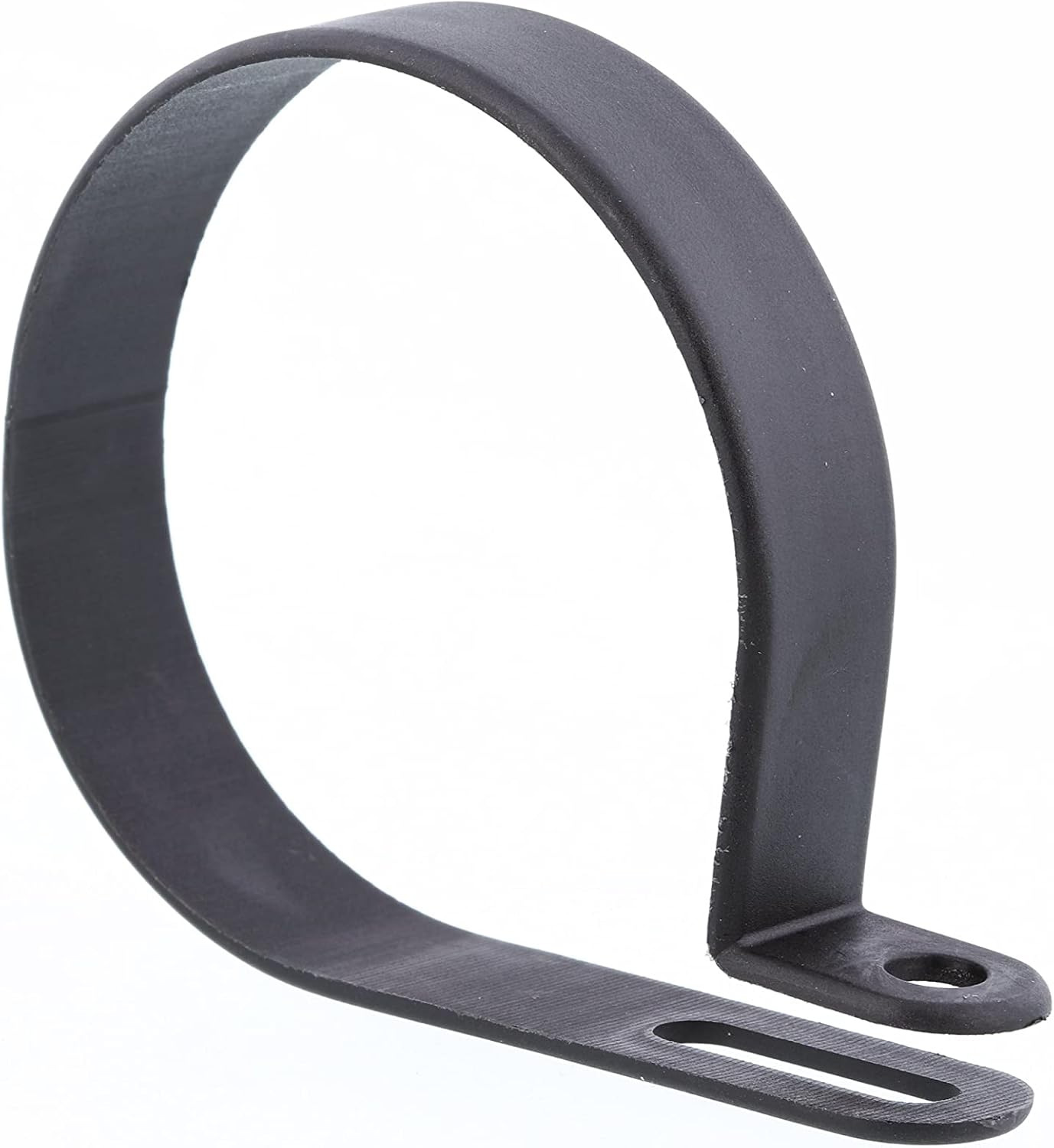 Secure 2 Inch Standard R Type UV Black Nylon Screw Mount Cable Clamp for Wire Management - 100 Pack