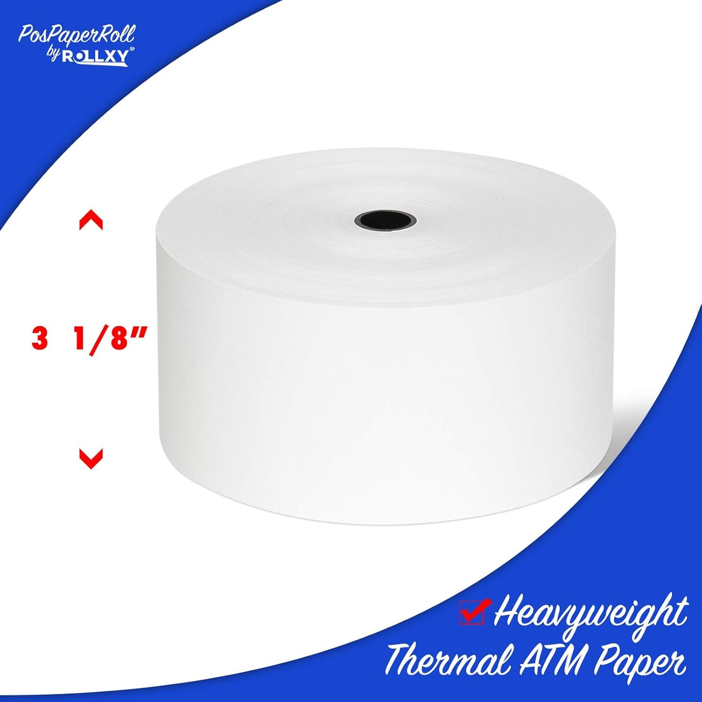 Nautilus Hyosung Halo - 3 1/8" x 815' Heavy Thermal Paper (8 Rolls)