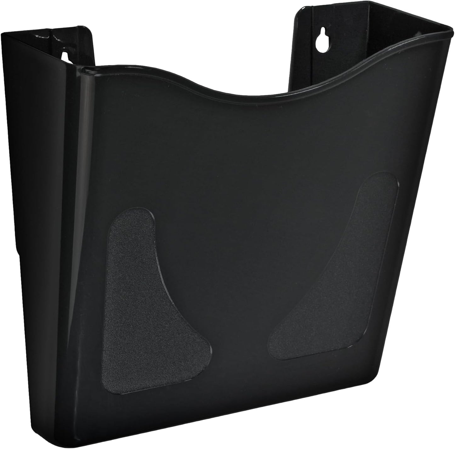 Azar Displays 250088-BLK-2PK Single Vertical Pocket Wall Mount File Holder, Black (2-Pack)