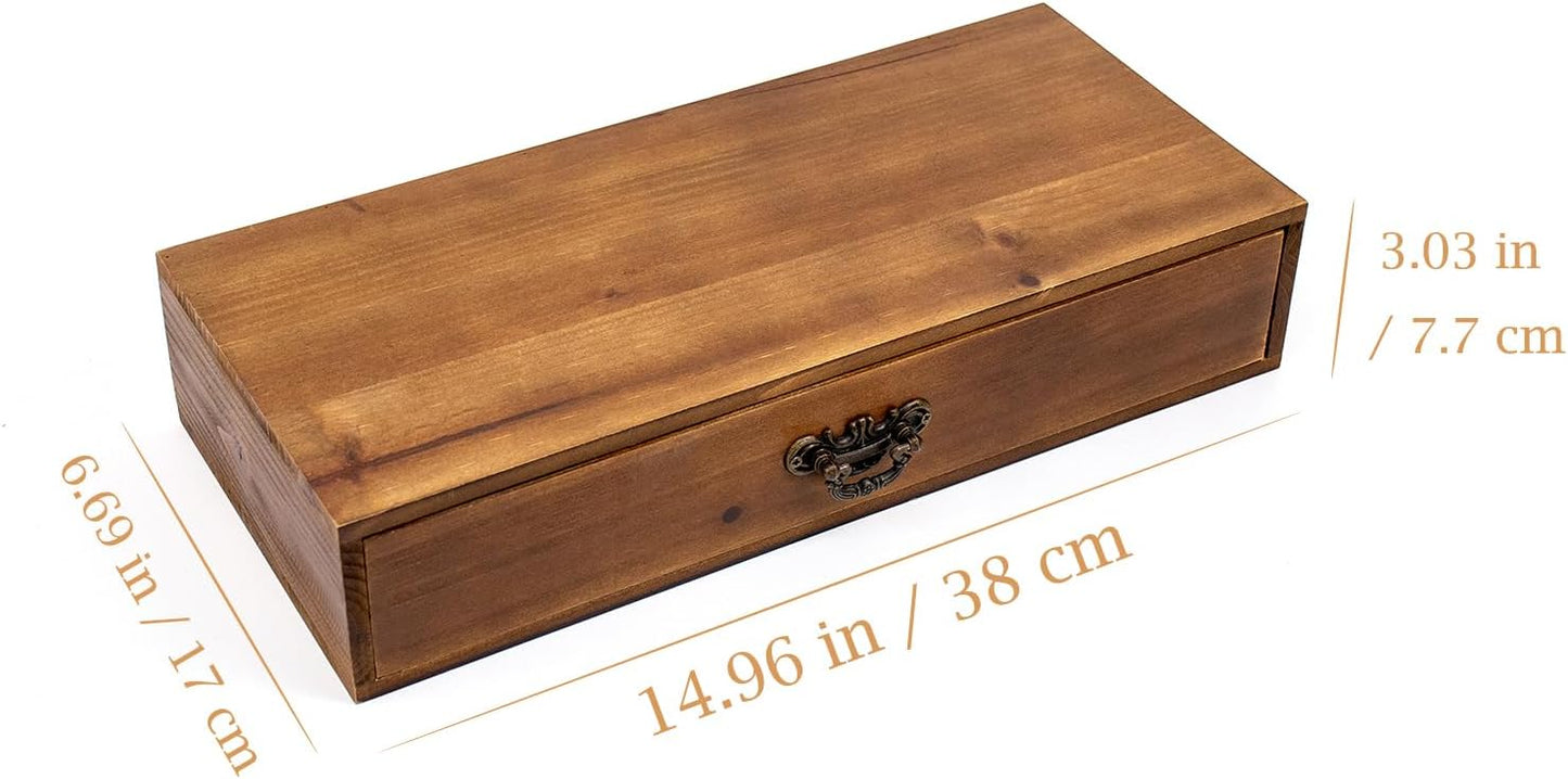 BONNY DODO Wooden Drawers Organizer Soild Desktop Drawer Storage Box Organizer With Drawers, Office Organization for Countertop Table To Store Mail, Phone, Suppliers, Glasses (Wood)