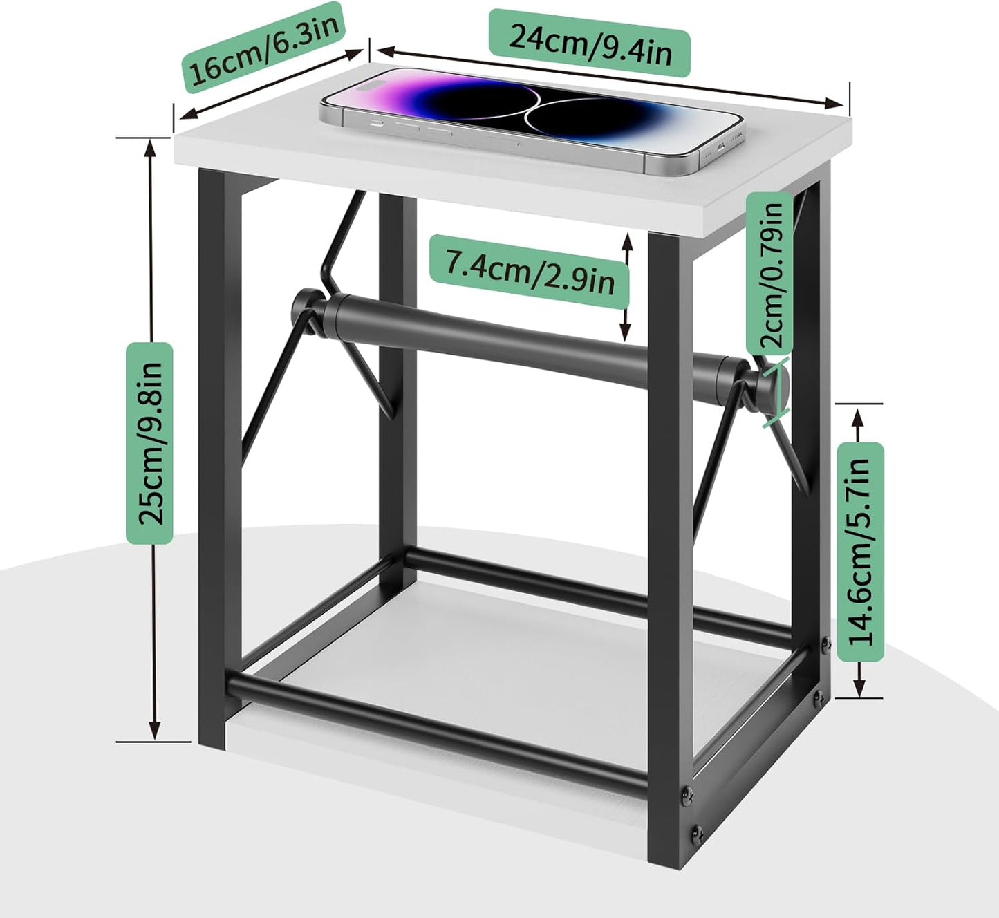 Label Holder for Rolls and Fan-Fold Labels, Shipping Thermal Label Holder, Sticker Roll Holder for Small Business & Home Office, Vintage White