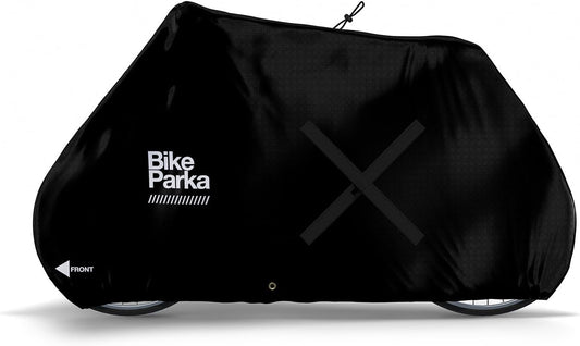 Urban Bike Cover - Waterproof & Durable with Lock-Through Panels, RipStop fabric, Adjustable for Any Bike, Attachable Stuff Sac - Ideal for Bikes in Daily Use (Ink Black)