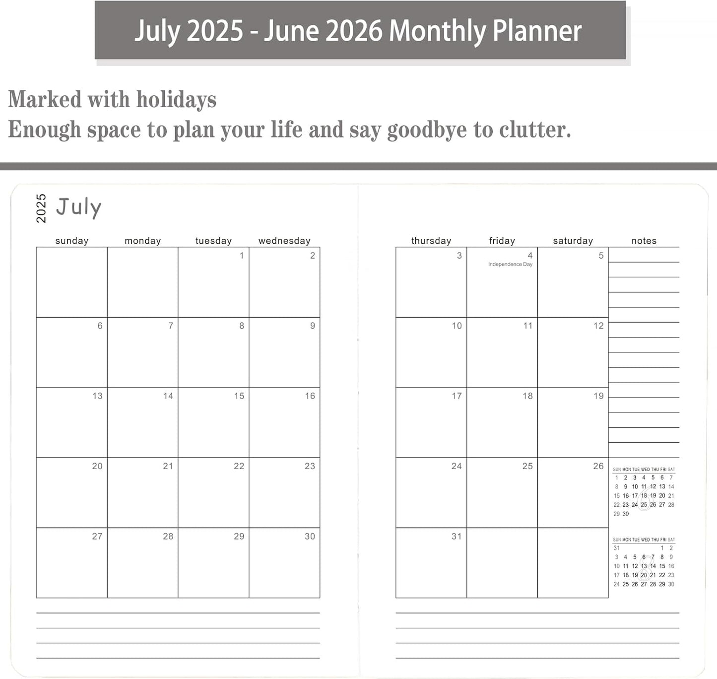 Daily Planner 2025-2026, One Page Per Day, Academic Calendar (July 2025 - June 2026), Appointment Book with Time Slots and Monthly Tabs, 5.7" x 8.25", Pocket, Leather Cove (Lake Green)