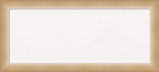 Amanti Art White Cork Board for Wall, 15x33 Vision Board with Gold Frame, Medium Corkboard Office Decor for Home Organization, Modern Contemporary Corkboard Pinboard to display items for home