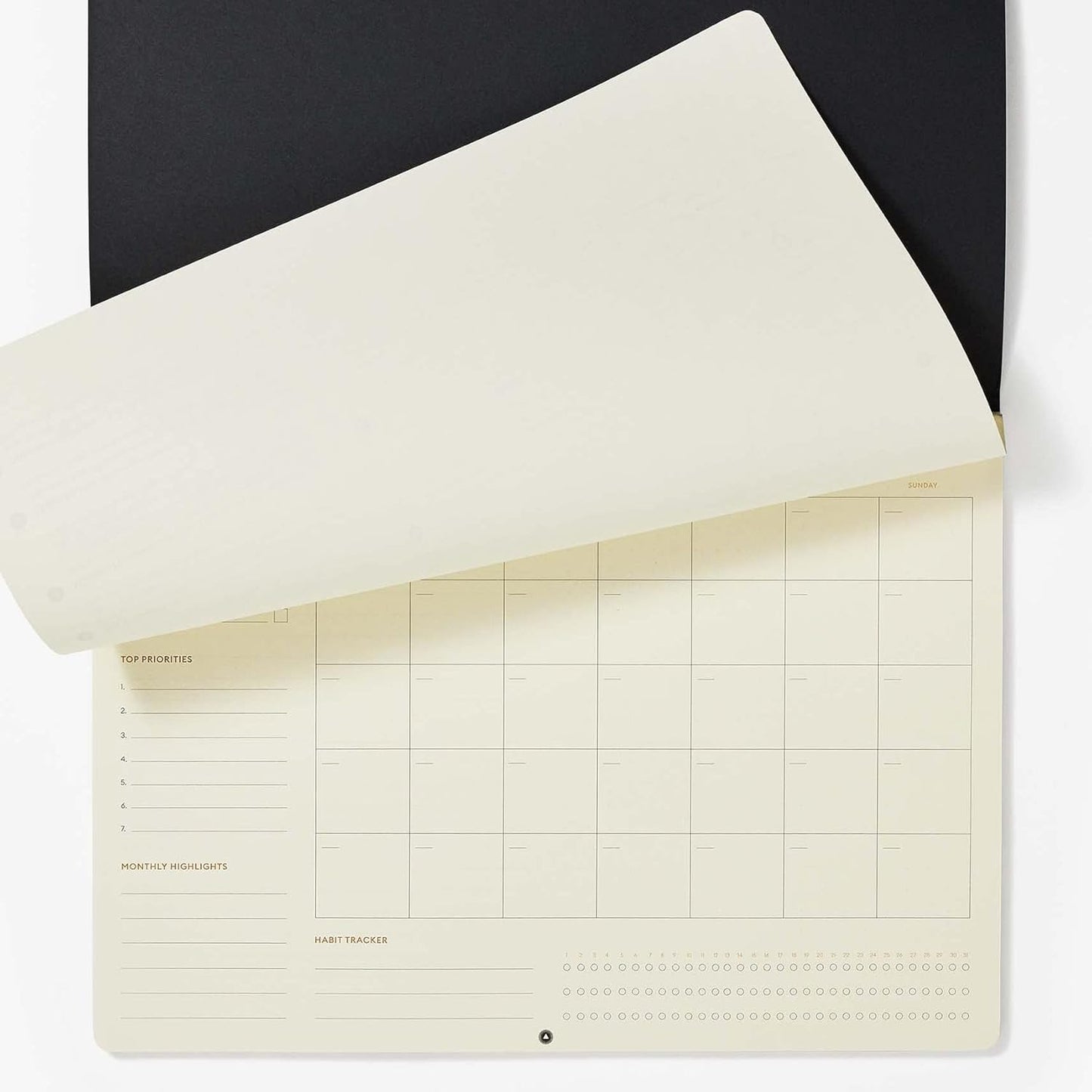 Intelligent Change Monthly Desk Pad, 2-Year Productivity Planner, Tear-Out Deskpad for to-Do List, Calendar, Productivity Tools for Time Management and Mindfulness, A4 Size, Black