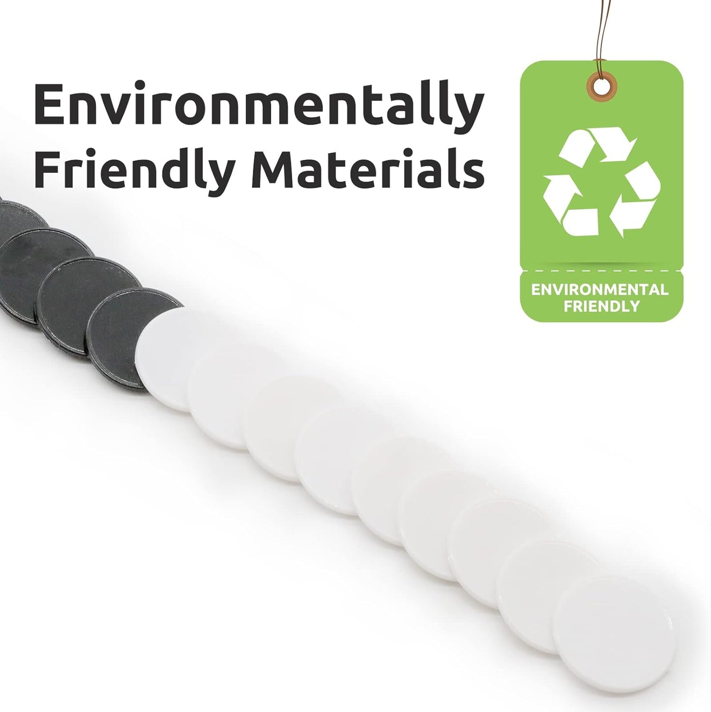 Set of 100 Opaque Plastic Learning Counters Mini Poker Chips Game Tokens with Storage Box (Black+White, 1.58 Inch)