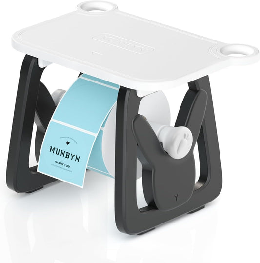 MUNBYN Label Holder for Rolls and Fanfold Labels, Thermal Sticker Holder for Desktop Thermal Printer, Accessory Supplies for Home, Office, Small Business