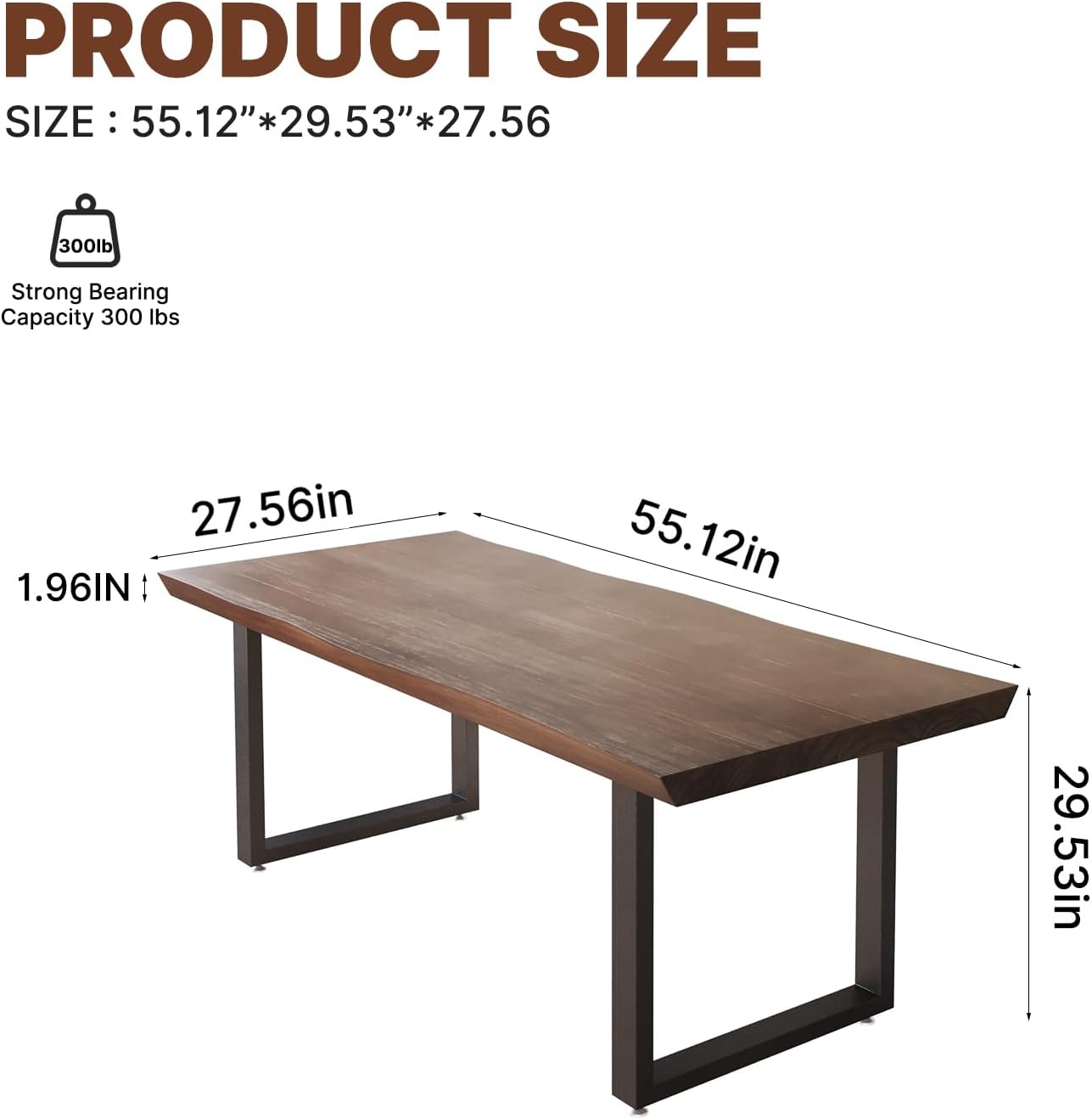 Solid Wood Computer Desk 55.1-inch Large Office Desk Home Simple Modern Long Desk Study Writing Desk Dining Table for Home Office