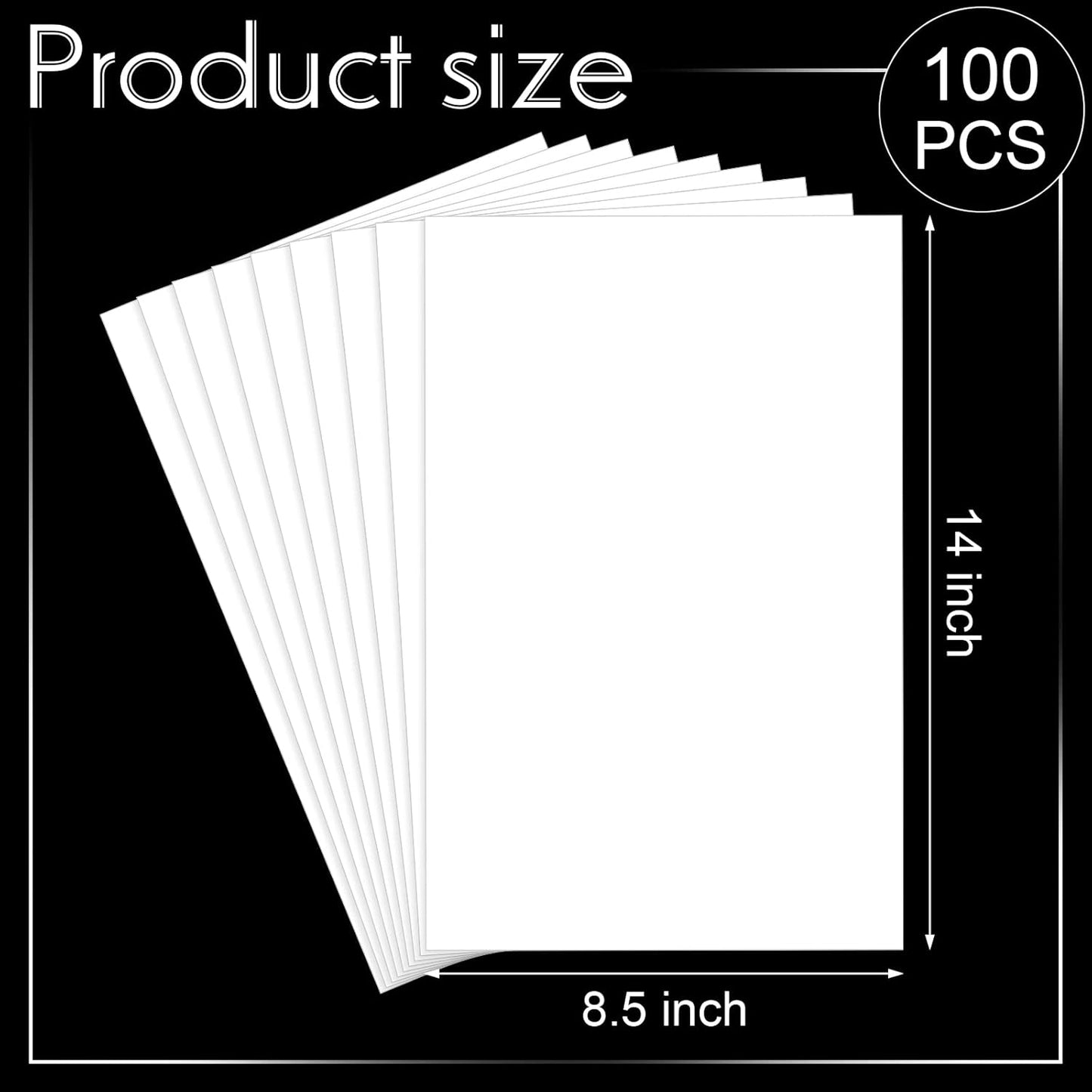 Mepase 100 Sheets Cardstock Paper 8.5 x 14 White Paper, 65lb Card Stock Printer Legal Cardstock for Invitations, Menus, Wedding, DIY Cards