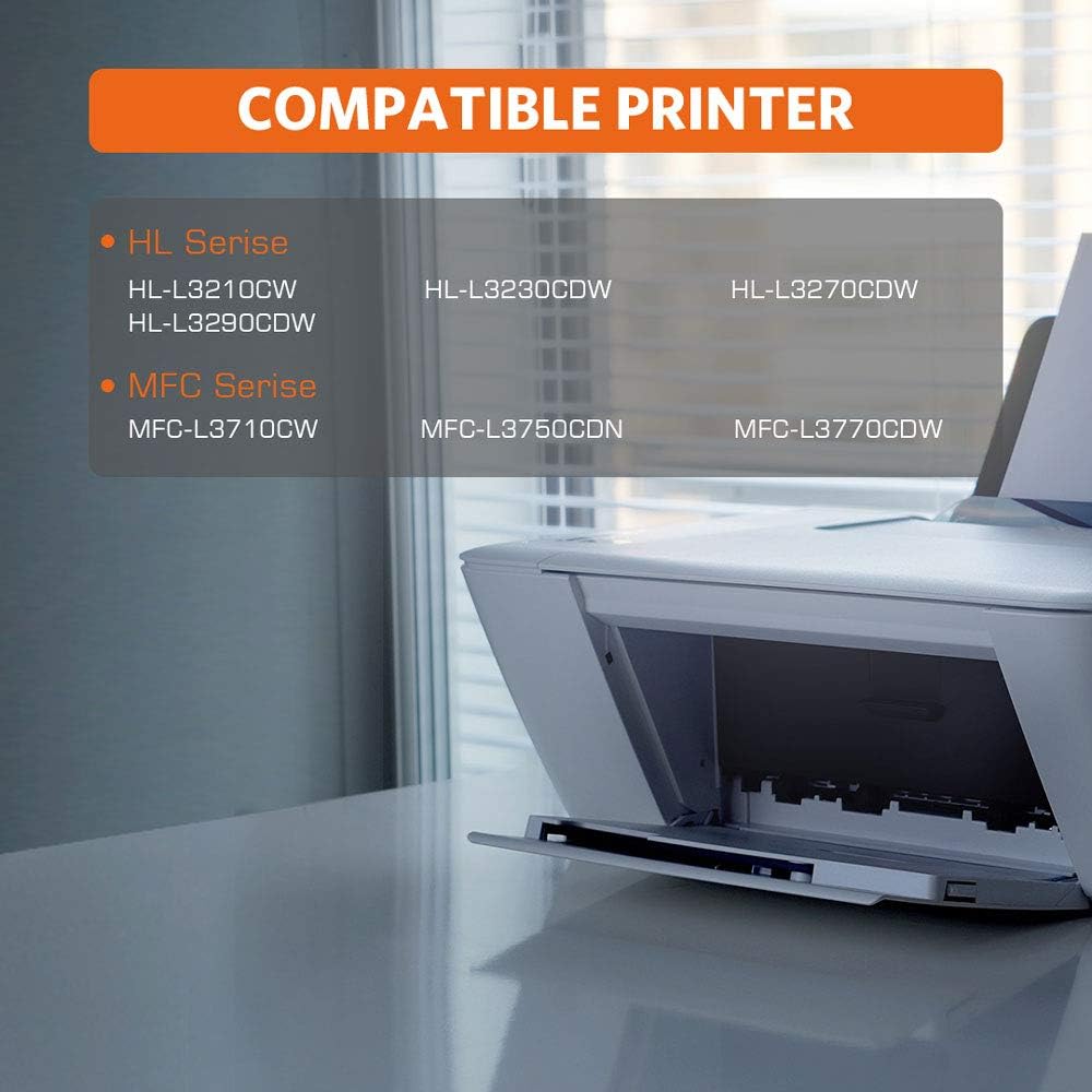 Compatible Toner Cartridge Replacement for Brother TN223 TN227 4 Pack, for use with Brother HL-L3210CW, HL-L3230CDW, HL-L3270CDW, HL-L3290CDW, MFC-L3710CW, MFC-L3750CDW