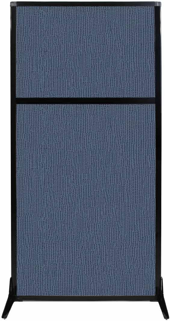Versare Workstation Partition | Portable Wall Divider | Modern Office Cubicle | Free Standing Privacy Screen | Flexible Work Space | 33" x 70" Ocean Fabric Panels