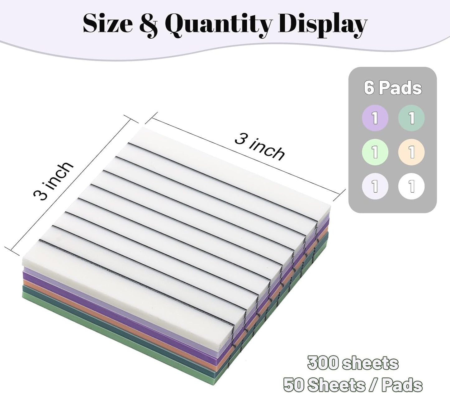 3x3 Inch Transparent Sticky Notes 300 Sheets, Clear Translucent Lined Self-Adhesive Memo See Through Reminder Pad for Office School Students Planners Journals Bible Supplies (Dark Morandi)