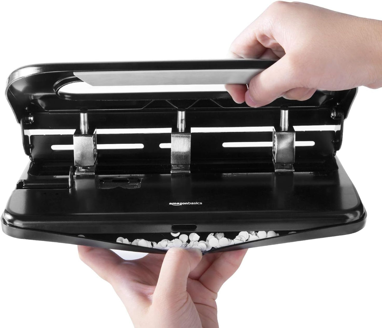 Amazon Basics 3-Hole Punch, 30 Sheet Capacity, Pack of 6, Black