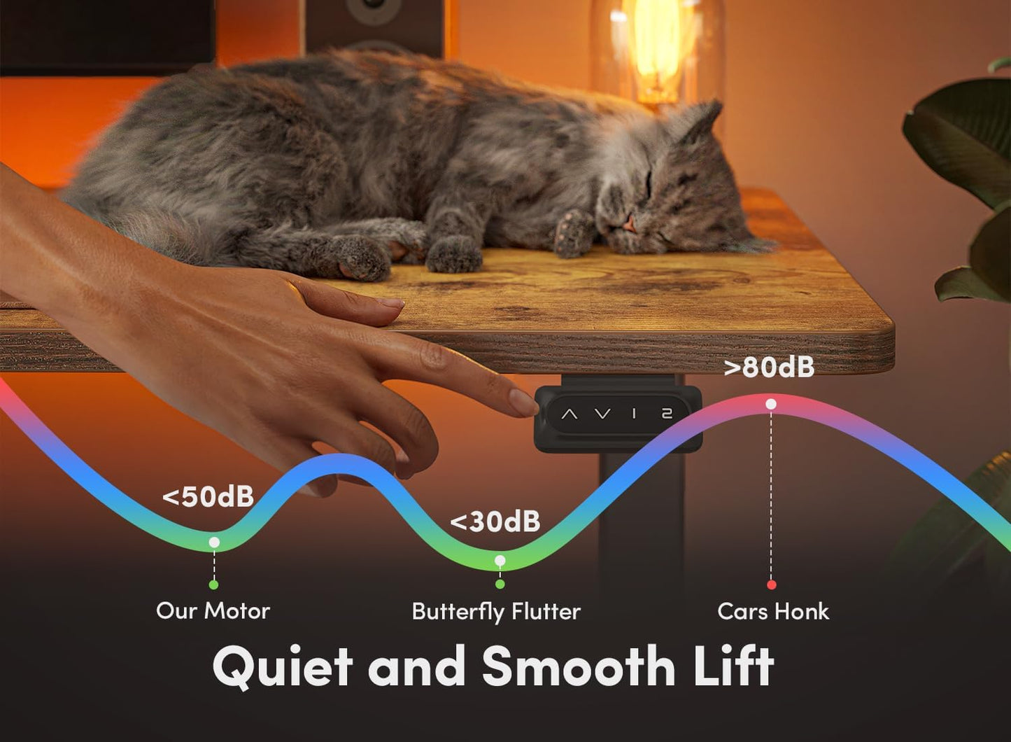 FEZIBO Electric Standing Desk, 60 x 24 Inches Height Adjustable Stand up Desk, Sit Stand Home Office Desk, Computer Desk, Rustic Brown