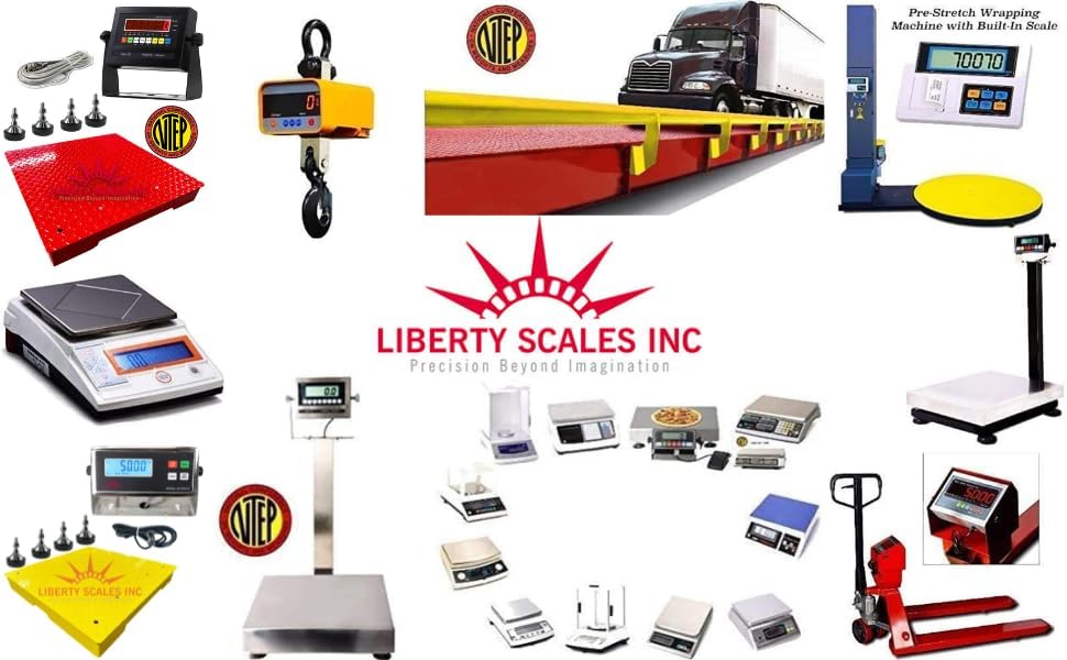 Liberty LS-920-2k Industrial Portable Floor Scale for Small Animal, Platform 50" x 20" / up to 2000 lbs (Made in USA) Scale System