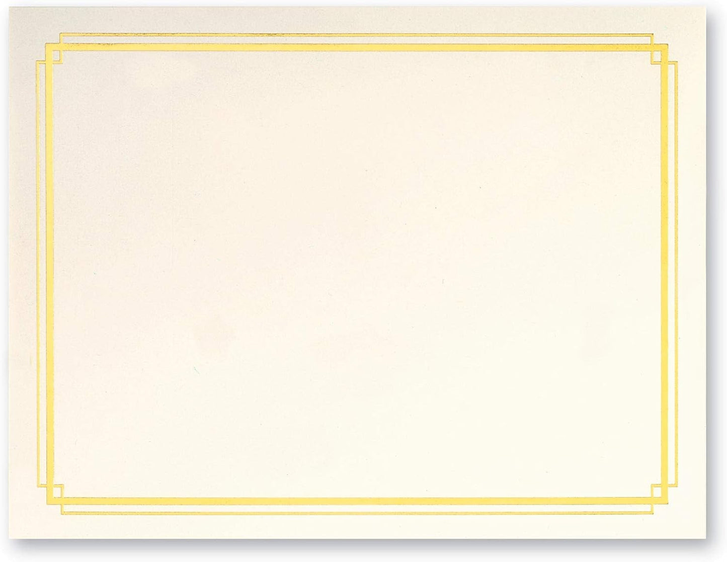 PaperDirect Foil Elegance Specialty Certificates, 50 Sheets of 38lb Cream Paper, 8½" x 11", Double Gold Foil Border, Perfect for Awards, Students, Employees, Volunteers, Course Completion, Diplomas