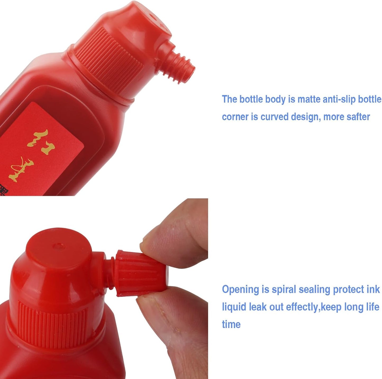 MEGREZ Colored Ink Liquid Sumi Ink, Copying Ink for Chinese Painting Drawing Writing and Brush Calligraphy, Specialized Ink for Detailed Artwork, Red