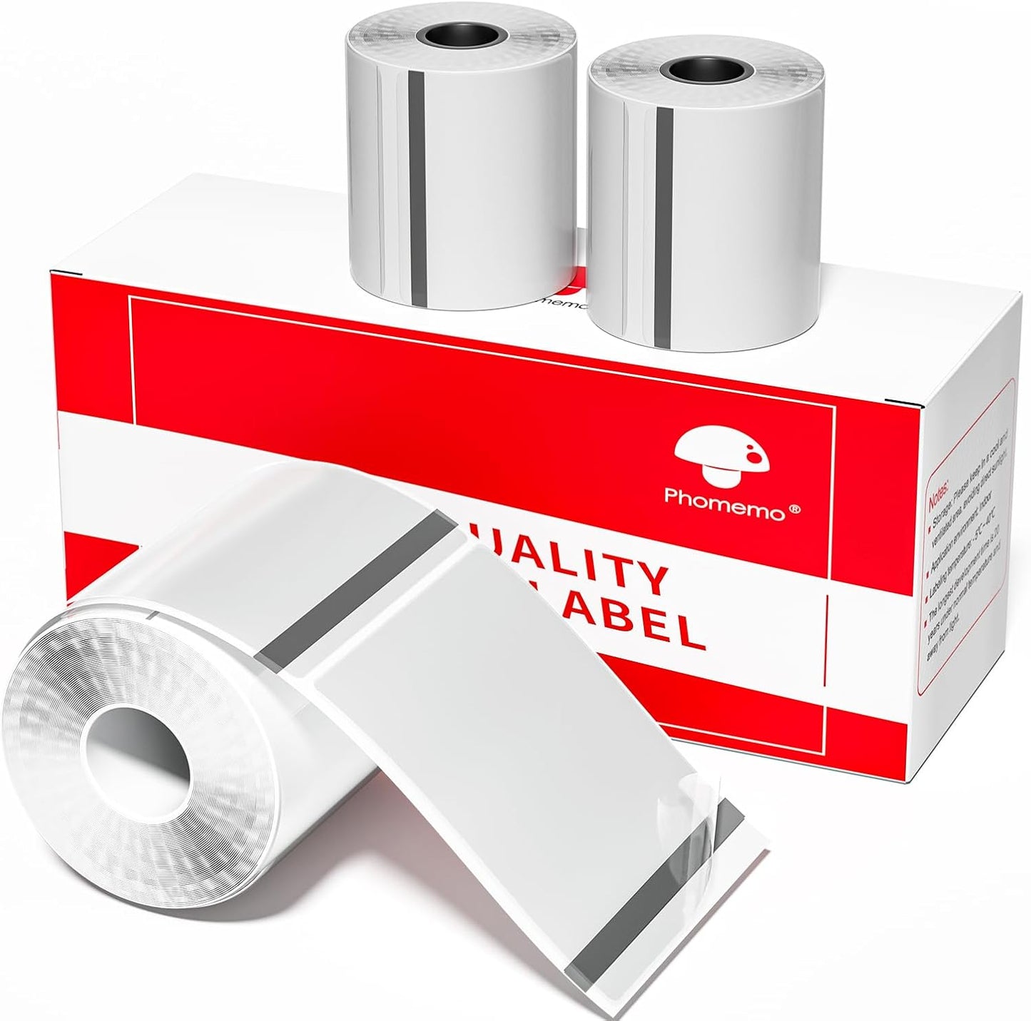 3 Rolls Phomemo Transparent Labels, 1.57'' x 2.36'' (40 x 60mm) Sticker for Phomemo M220 M110 M108 M250 M260 M221 M120 M150 Label Maker, for Barcode, Qr Code, Box, Name