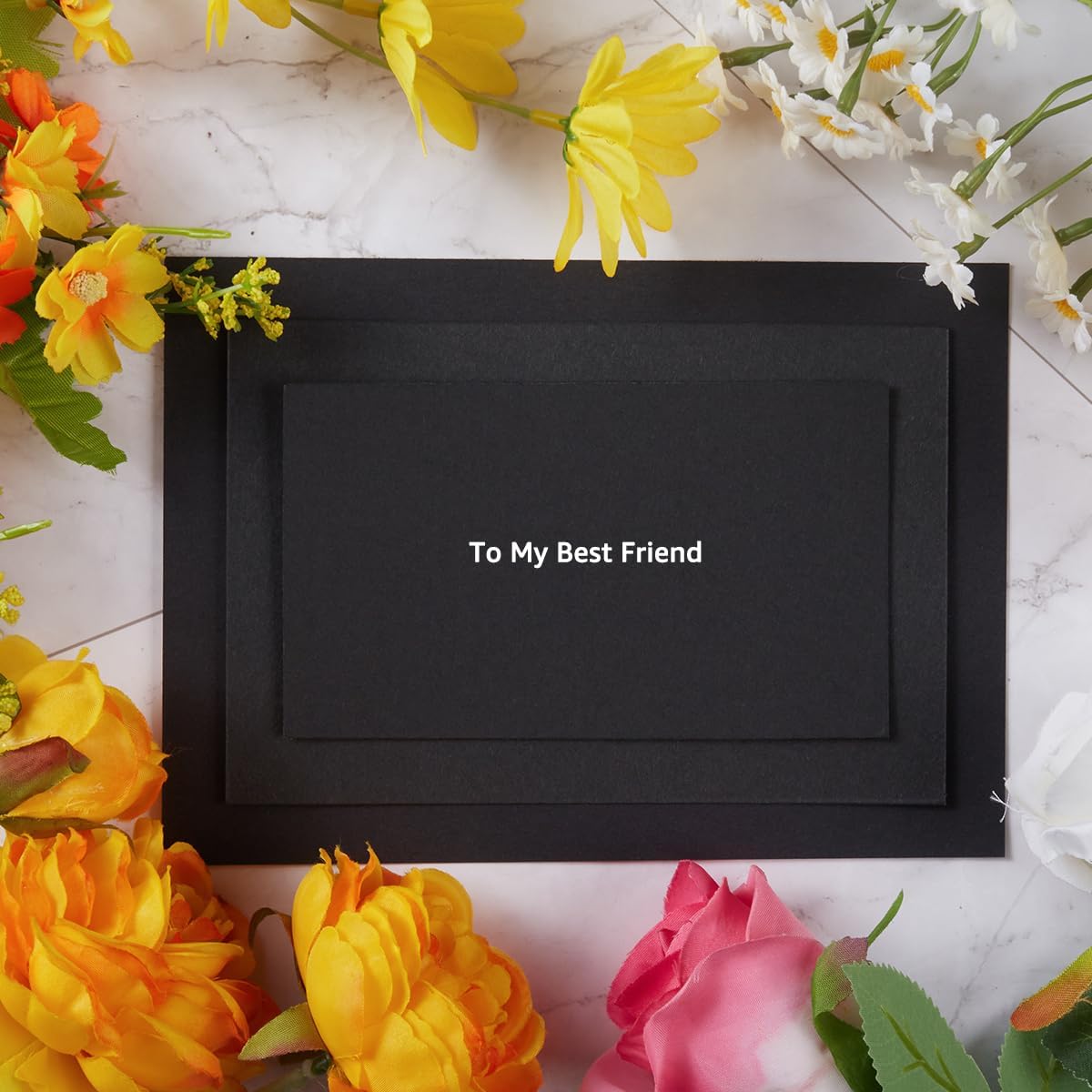 50 Sheets Blank Cardstock Paper 250 GSM Thick Heavy Cards Stock for DIY Art Projects, Card Making, Postcards, Greeting Cards, Birthday Party, Wedding Invitation (Black, 4x6 inches)