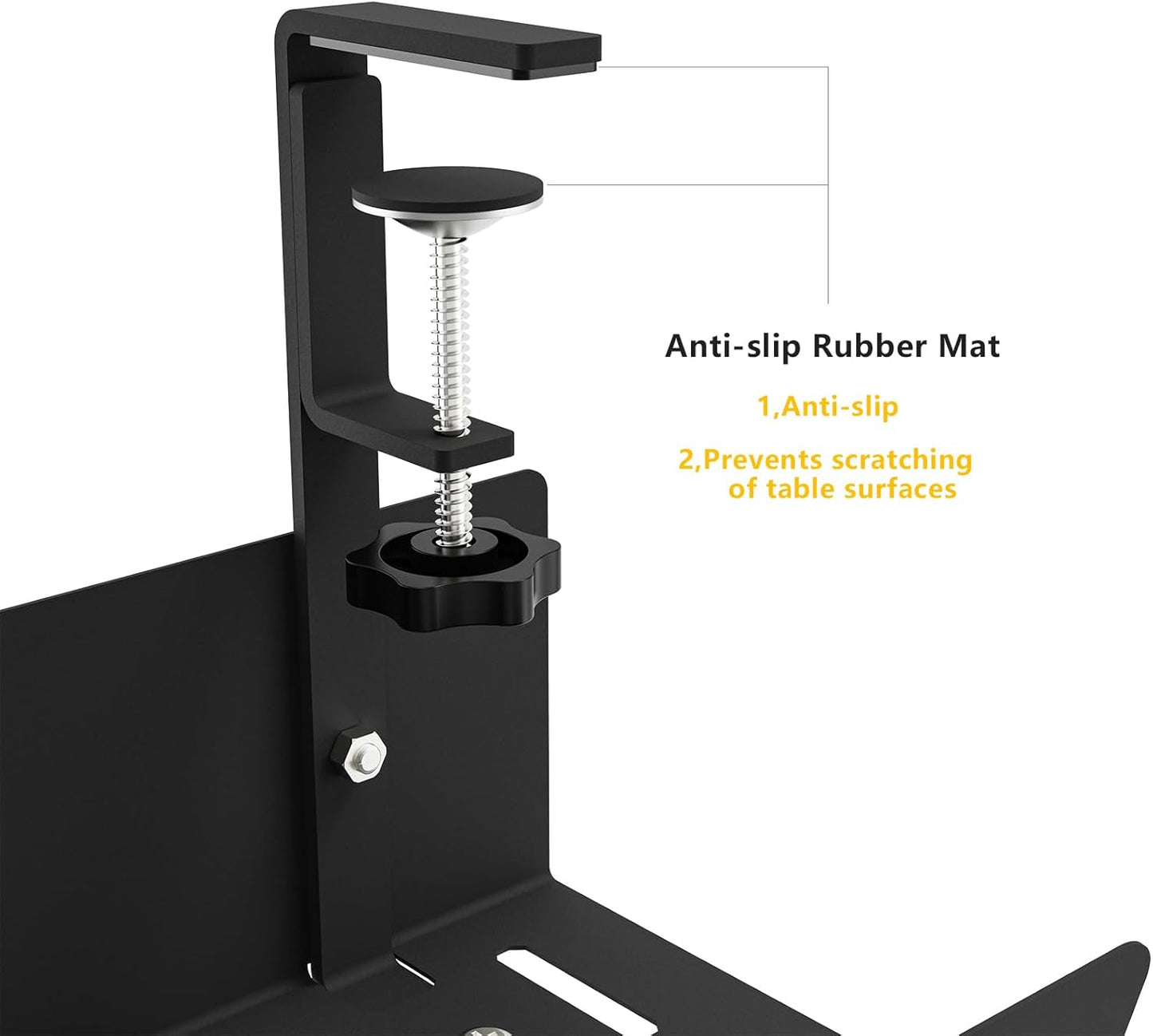 VIDOR Desk Cable Management Tray, Under Desk Cable Organizer, 17 inch Steel, Easy Install, Black, 2Pcs