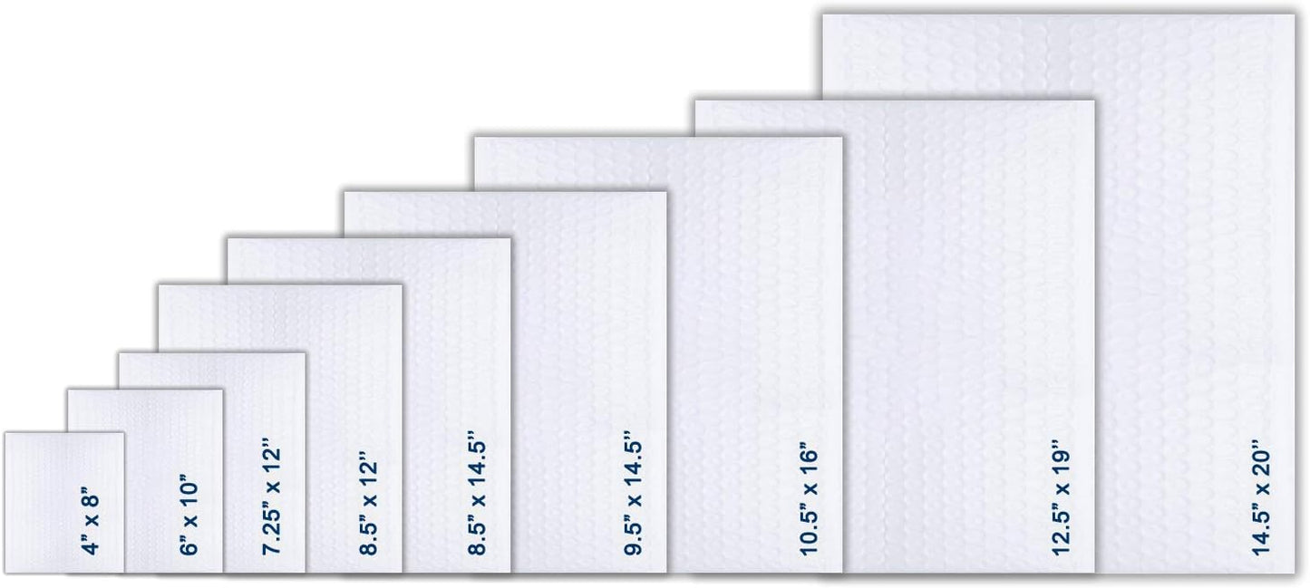 6x10" Poly Bubble Mailer Self Seal Bubble Shipping Envelopes 2.5 Mil 250 Pack