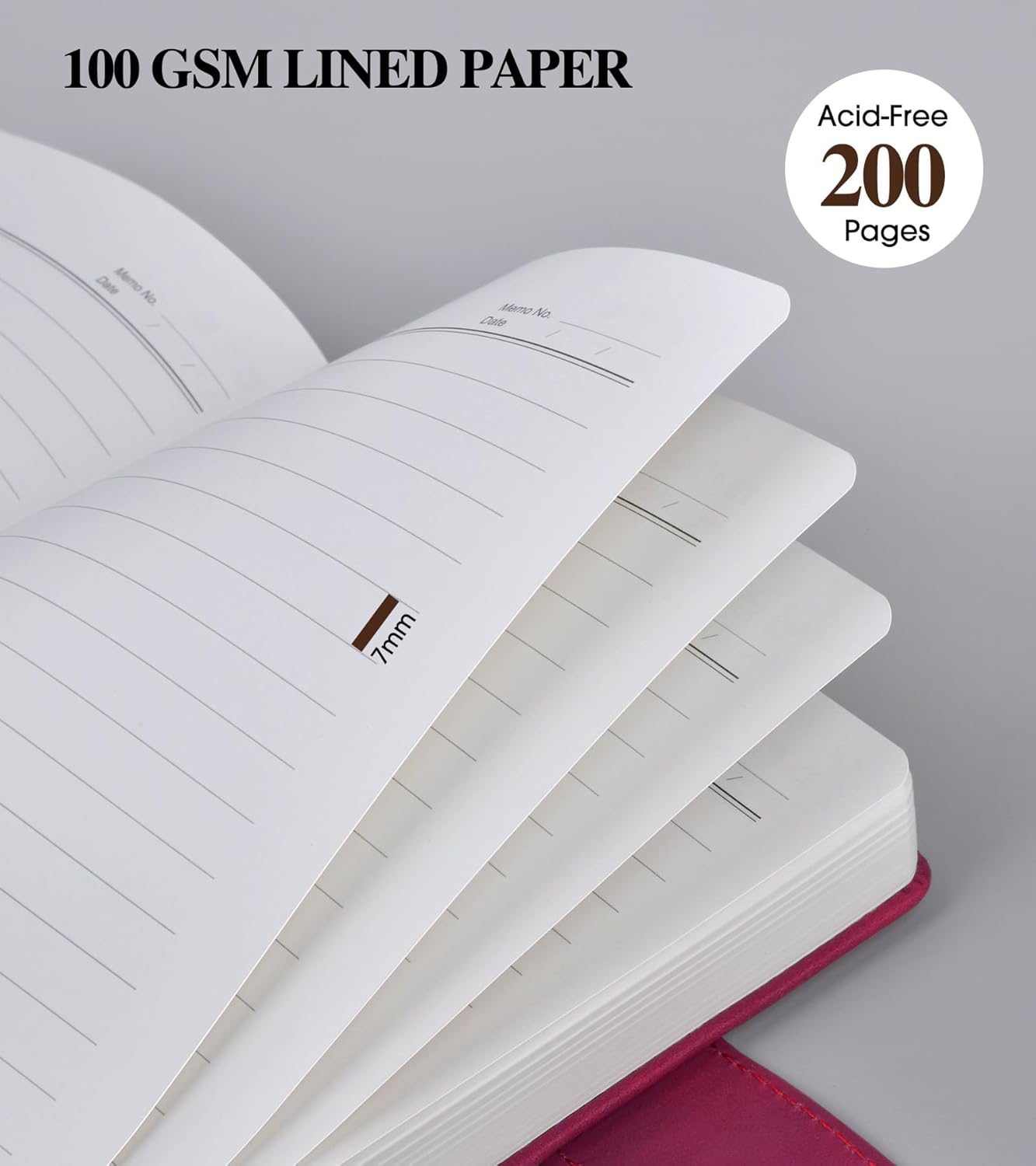 Lined Journal Notebook for Men, A5 Leather Journals for Writing Women, Hardcover Notebooks for Work,School,Note Taking,Travel,Business,Personal daily Diary,200 Page College Ruled (5.9" x 8.4")