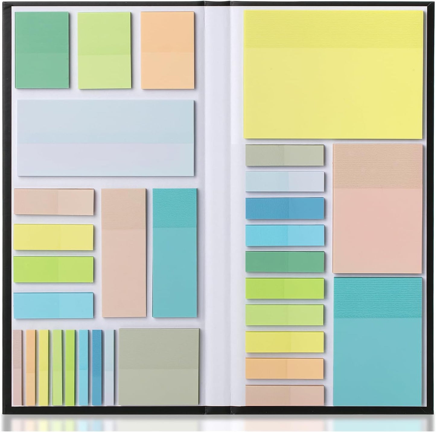 Mr. Pen- Transparent Sticky Note Set, 1650 Sheets, Pastel Colors, Tabs, Dividers, Translucent Planner Notes