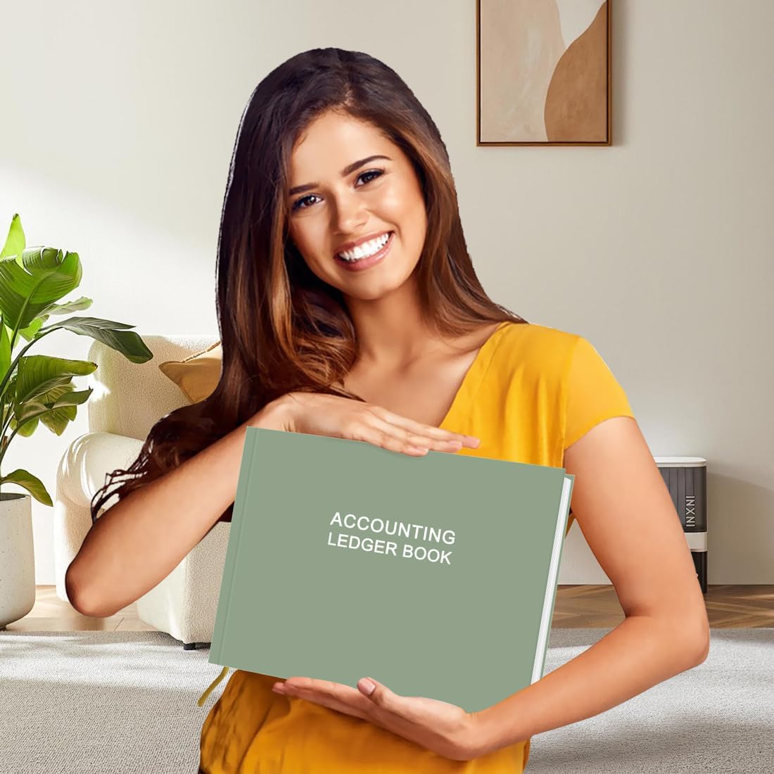 Accounting Ledger Book - Ledger Book for Small Businesses Bookkeeping & Personal Use, Expense Tracker Notebook for Tracking Money, Expenses, Deposits & Balance, 7" x 10", Green