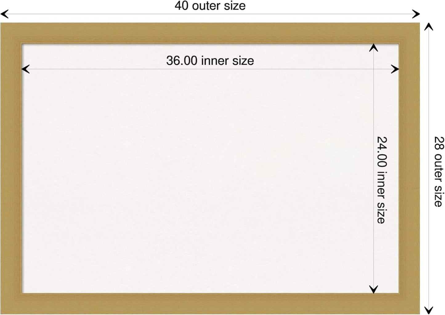 Amanti Art White Cork Board for Wall, 28x40 Vision Board with Gold Frame, Large Corkboard Office Decor for Home Organization, Casual Corkboard Pinboard to display items for home organization