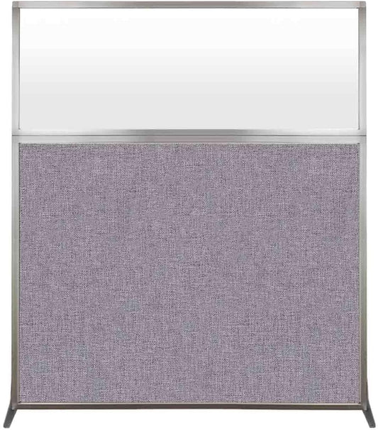Versare Hush Screen Portable Room Divider | Workstation Wall Divider | Freestanding Privacy Hush Panels | Frosted Windows | Fabric Office Divider Screen | Great for Room Separation