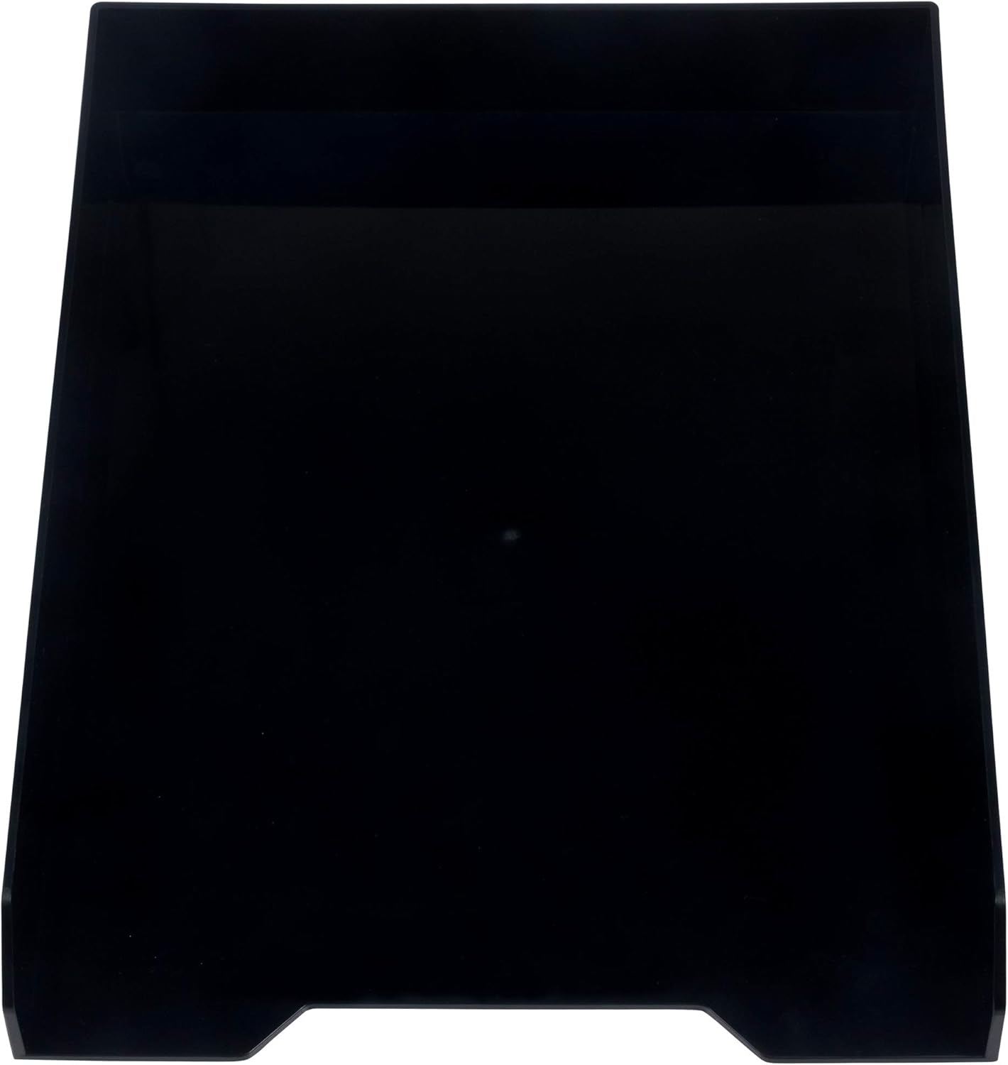 JAM PAPER Stackable Paper Trays - Black - Desktop Document, Letter, & File Organizer Tray - 2/Pack