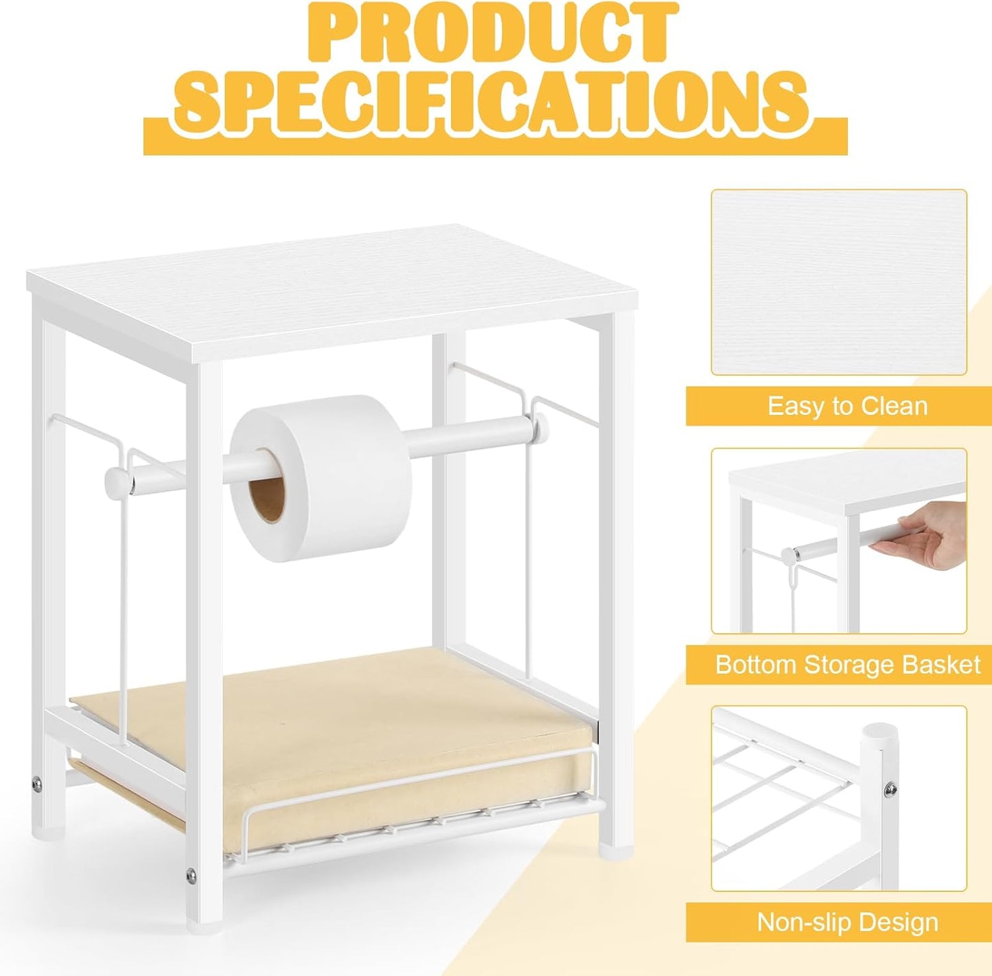 Label Holder Thermal Printer Sticker Stand Label Roll Holder for Rolls and Fan-Fold Labels, Desktop Printer Holder Label roll Dispenser for Small Business, Home Office Supplies, White