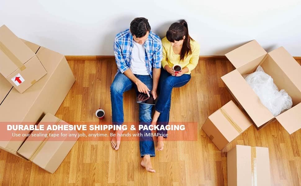 iMBAPrice - Brown/Tan Color Packaging Shipping Tape, 3-inches x 110 YDS, (Pack of 24)