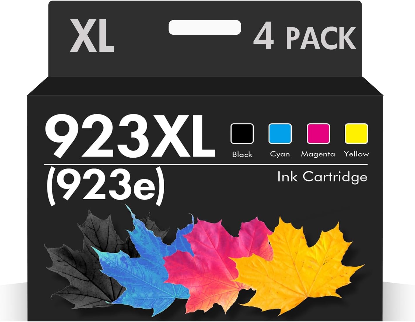 923 Ink Cartridges Combo Pack: Replacement for HP 923e 923XL 923 Ink Cartridges for Printers OfficeJet Pro 8120 8130 8122 8124 8125 8132 8134 8135 8138 8139 (4 Pack Black Cyan Yellow Magenta)