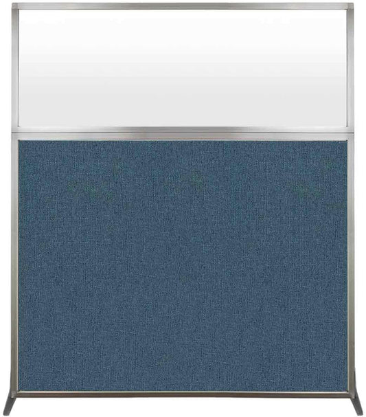 Versare Hush Screen Portable Room Divider | Workstation Wall Divider | Freestanding Privacy Hush Panels | Frosted Windows | Fabric Office Divider Screen | Great for Room Separation