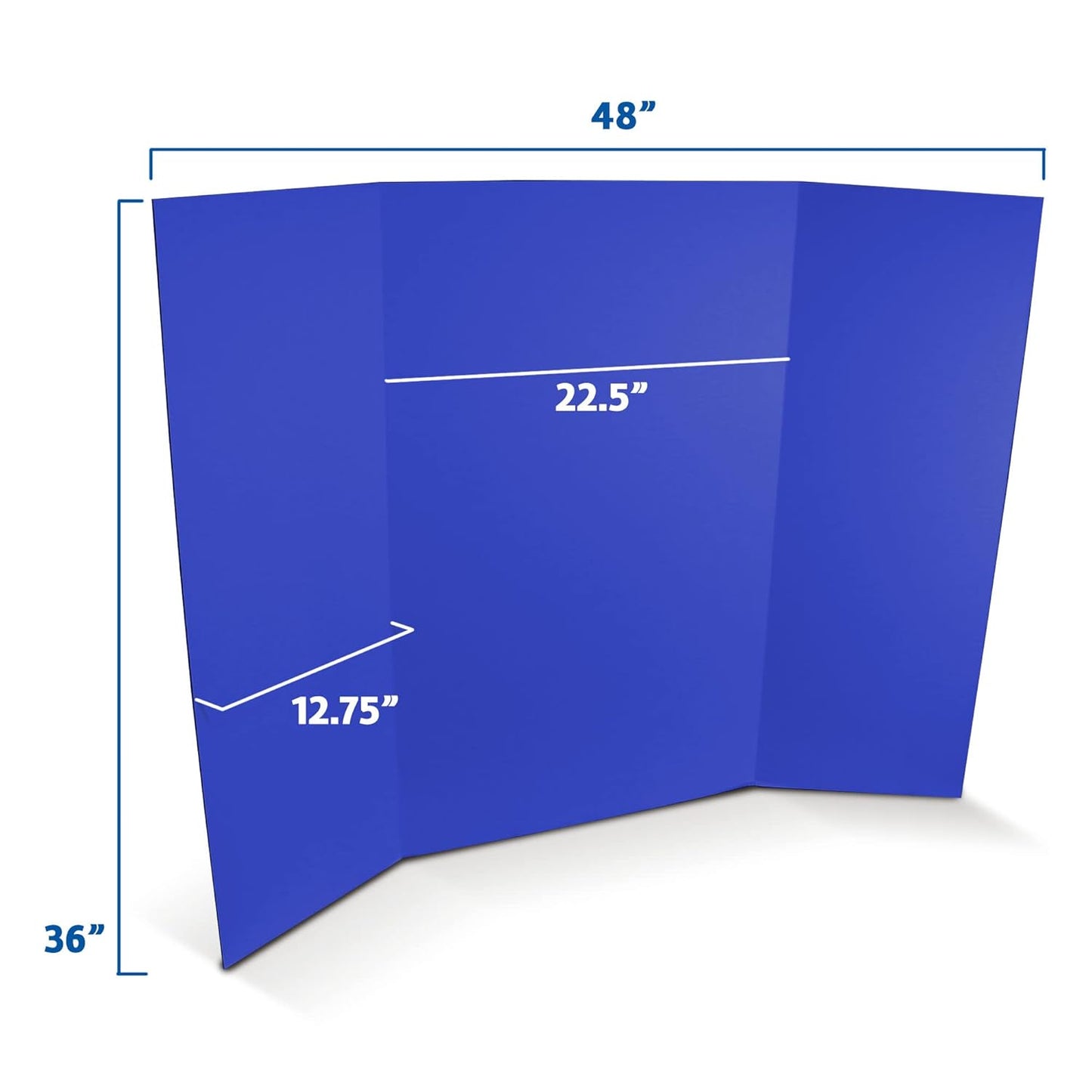 Flipside Products 36” x 48” Foam Project Boards for Presentations, Science Fair, School Projects, Event Displays and Trifold Picture Board - Blue - 10 Pack
