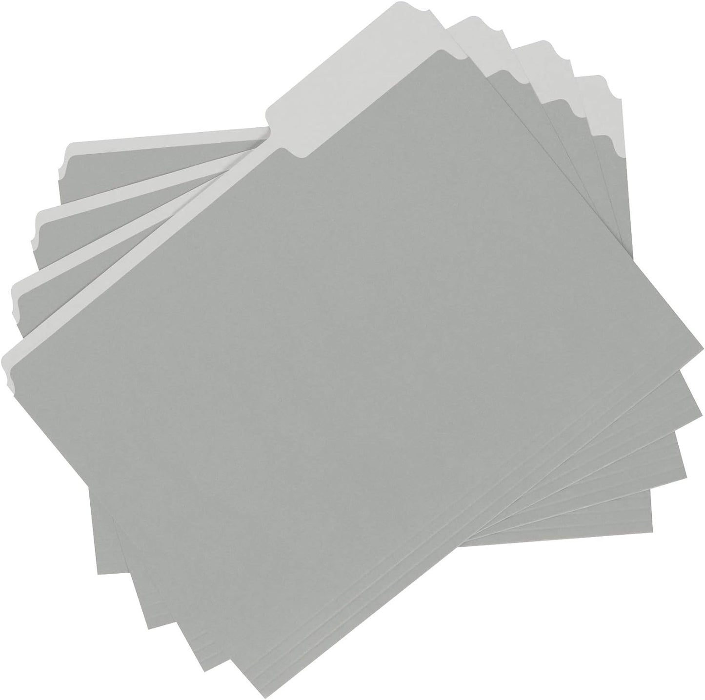 Amazon Basics File Folders, Letter Size, 1/3 Cut Tab, Gray, 36-Pack