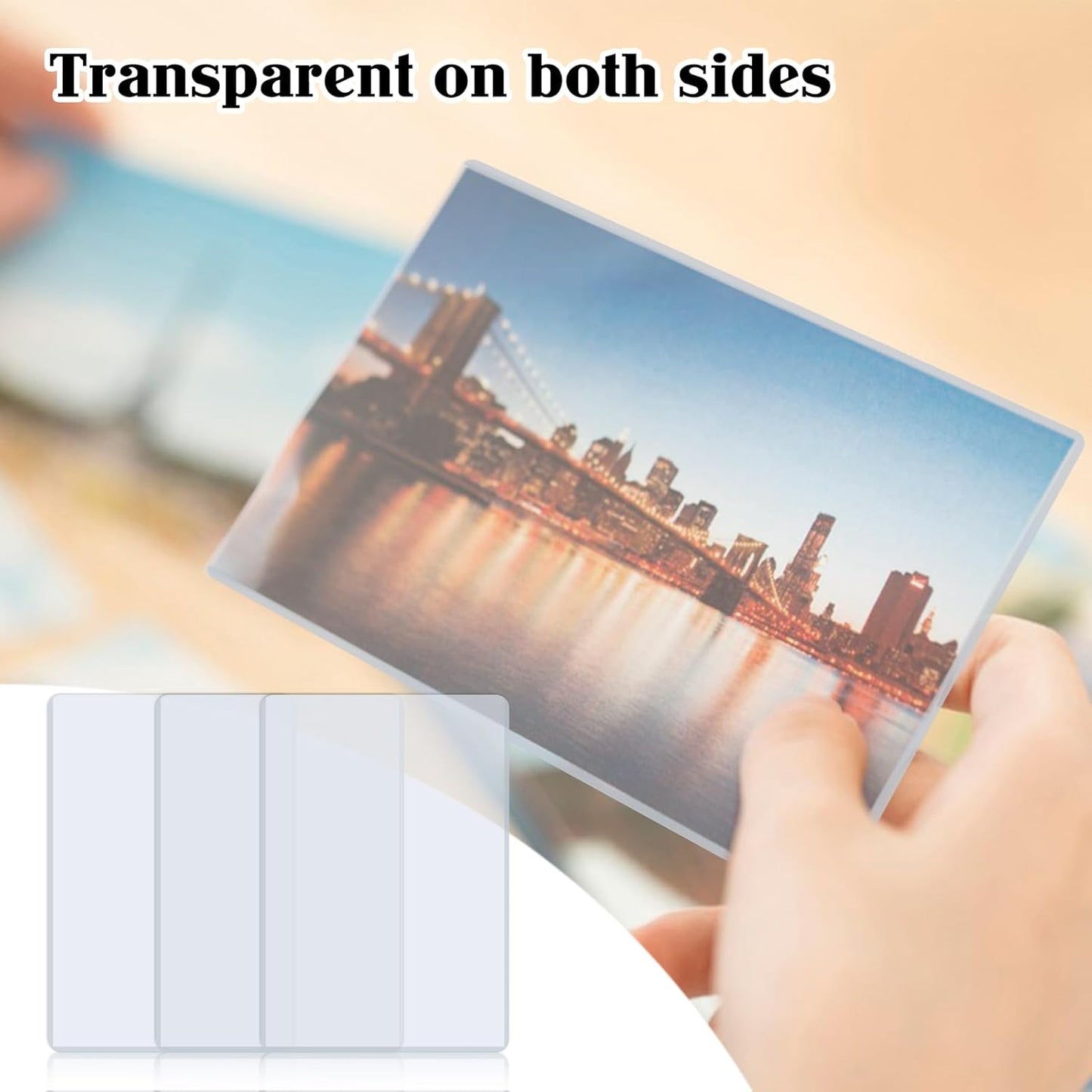 Rainmae 25 Pack 5" x 7" Rigid Print Protectors, Clear Waterproof Hard Plastic Page Sheet Protectors, B6 Paper Sleeves Photo Plastic Sleeves Hard Plastic Document Holder Birth Certificate Protector