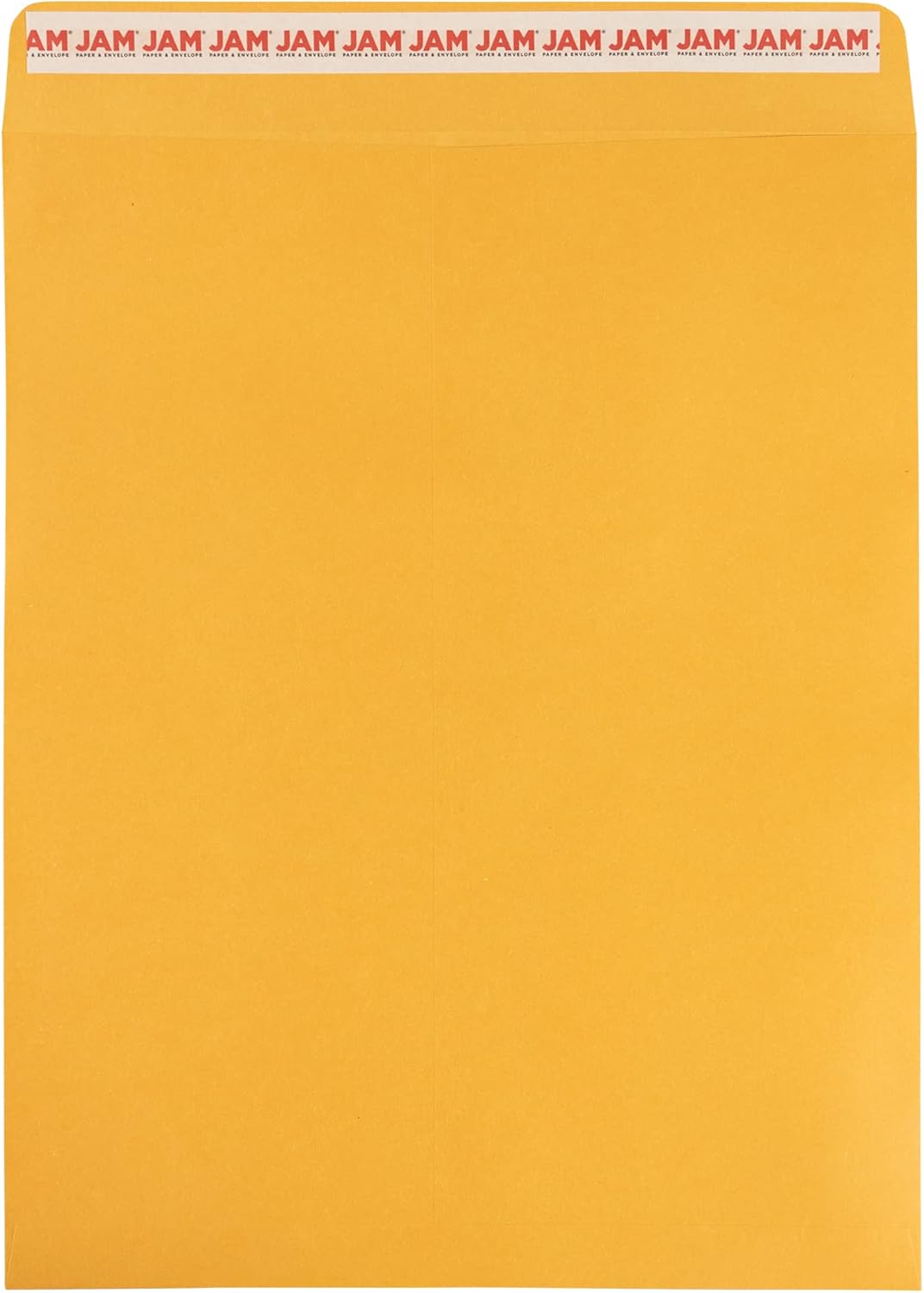 JAM PAPER 11 1/2 x 14 1/2 Open End Catalog Commercial Envelopes with Peel and Seal Closure - Brown Kraft Manila - 50/Pack